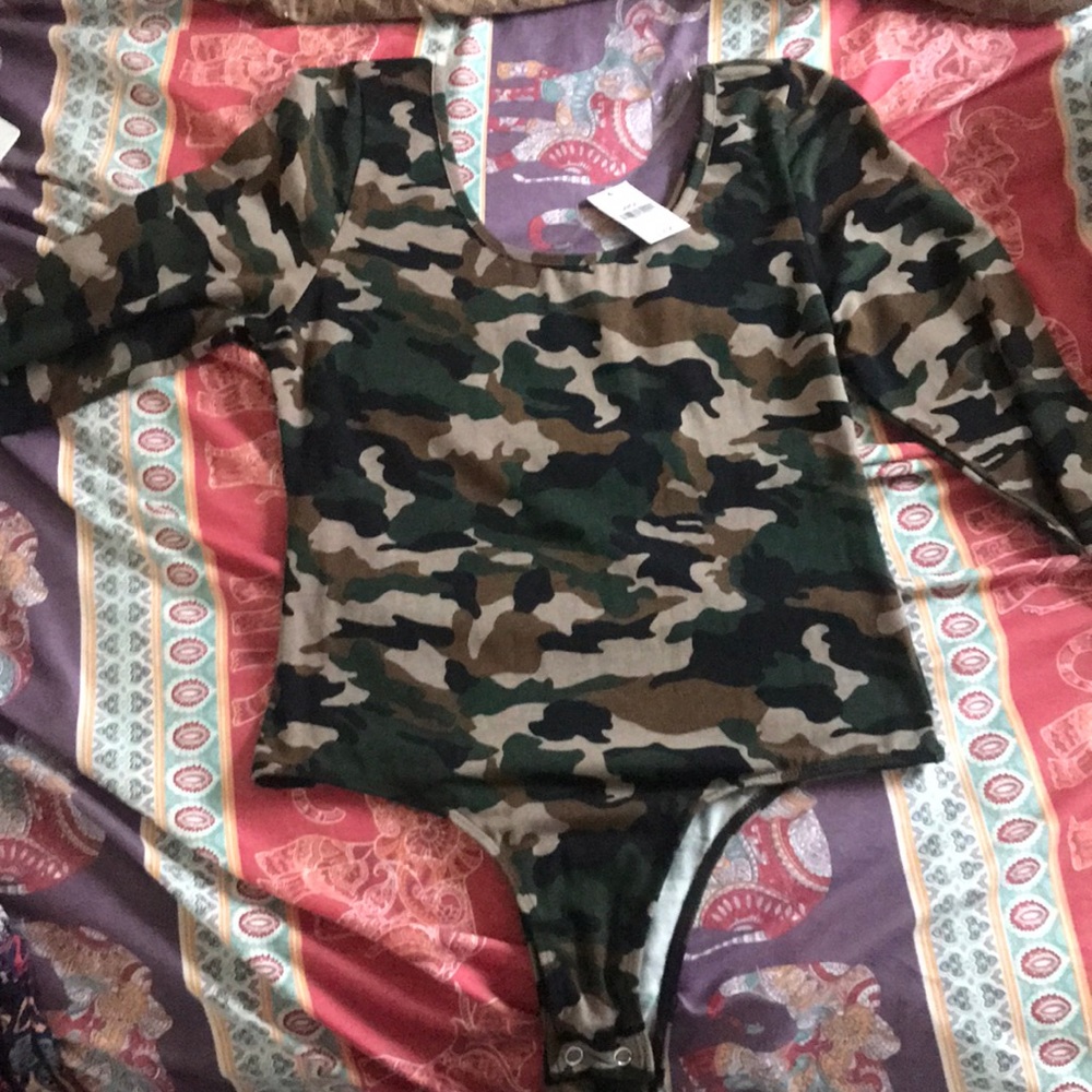 Camo body suit new with tags never worn